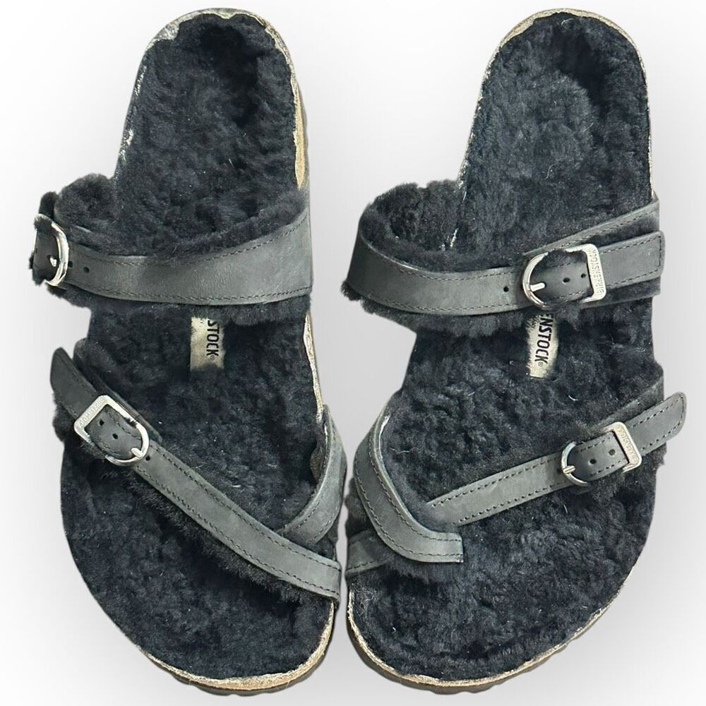 Birkenstock Shearling Fur Black Suede Women’s Regular Fit Mayari Womens 9